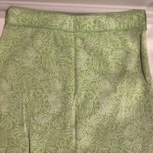 Vineyard Vines Light Green Pencil Skirt with White Paisley